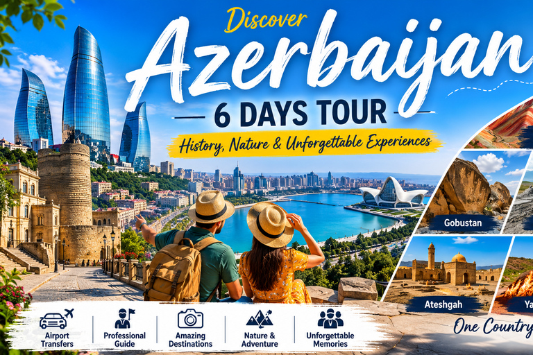 Discover Azerbaijan: 6-Day Private Tour from Baku Option 3 – Standard Package (8–18 Pax)
