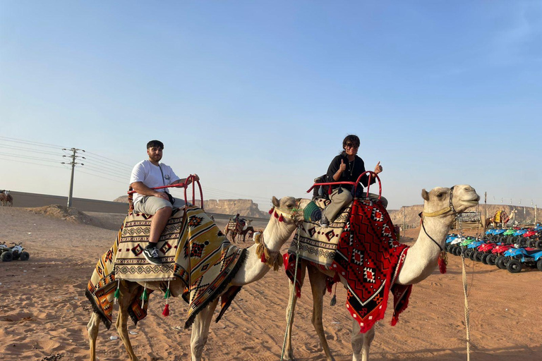 Riyadh:Red Sand Dunes camel ride&Quad&Sandboarding Adventure Private Tour with pick up and drop off from your location