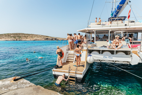 Malta: Blue Lagoon, Beaches &amp; Bays Trip by CatamaranSea Breeze Catamaran Trip - 5/6 Hours