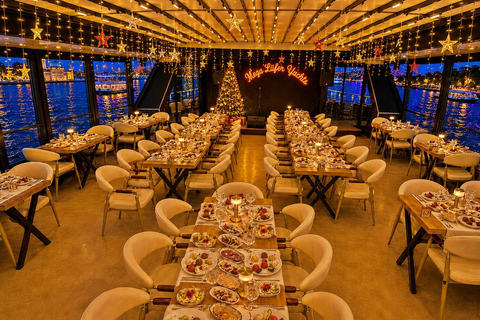 Istanbul: New Year's Eve Bosphorus Cruise w/ Dinner Option VIP Dinner Menu, Alcoholic Drinks, and Hotel Transfer