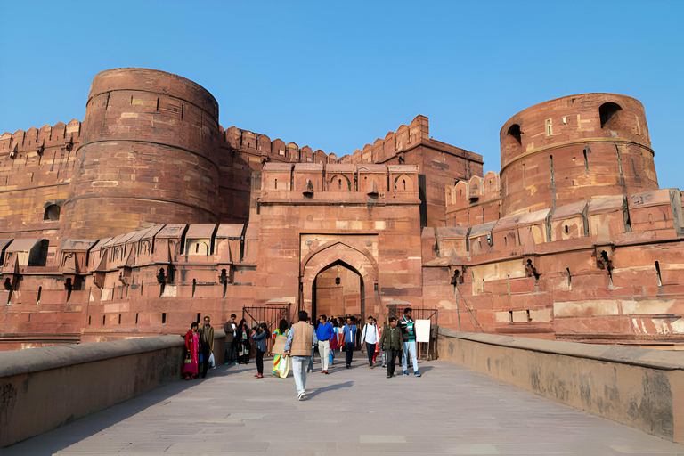 Dagsutflykt till Taj Mahal och Agra Fort från Delhi