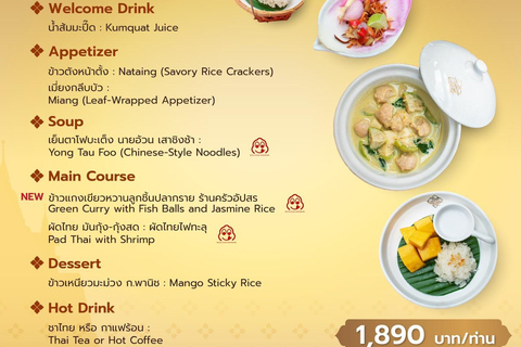 Bangkok : visite en bus à impériale avec repas Michelin et 20 sites emblématiquesMenu halal (déjeuner, dîner, soirée)