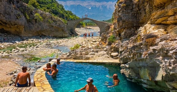 From Saranda/Ksamil: Bënja Thermal Baths & Langarica Canyon