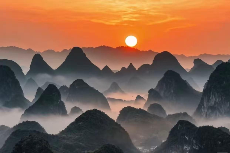 Yangshuo: Sunset & Scenic Afternoon Tour with pickup