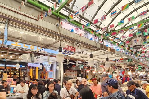 Seul: tour gastronómico pelo mercado noturno com churrasco coreano e casa de chá