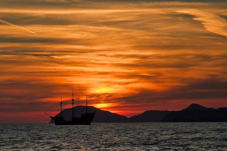 Zonsondergangtour met een glazen boot rond de oude stad en grotten in Dubrovnik