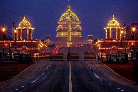 Delhi: Private Evening Tour Of Iconic Sights & Lights Delhi: Evening Tour With Car+Guide+Tickets+Dinner
