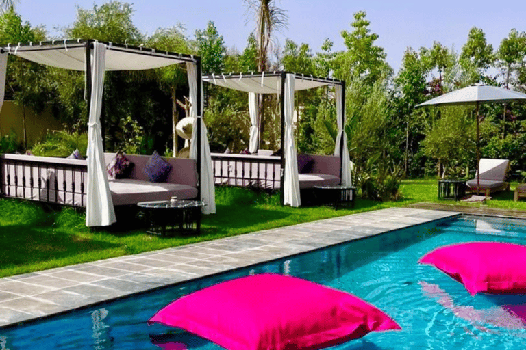 From Marrakesh: Pool Day Pass in Atlas Mountains with Lunch Refreshing Pool Escape: Enjoy Lunch and Easy Pickup