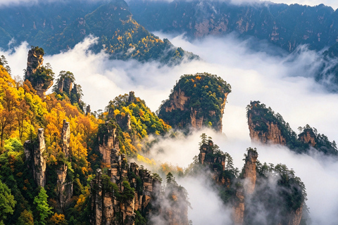Wulingyuan: Avatar Mountains & Tianzishan In-Depth Day Trip Small Group: Tickets not Included
