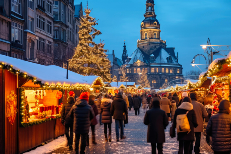 Vanuit Praag: Kerstmarkten en rondleiding door de oude stad in Dresden