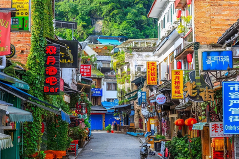 Guilin: Join a group Li river cruise biking west street tour