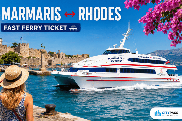 Marmaris: Rhodes Round-Trip Ferry Ticket Tickets without Port Tax