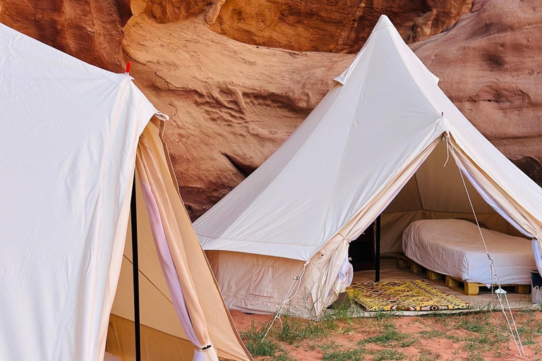 Wadi Rum: Beyond Tourist Route Full Day & Micro-Camp Stay
