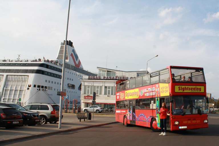 Riga Sightseeing: Red Bus Hop-On Hop-off "Grand Tour" Riga: 24h-Hop-on Hop-off Grand Bus Tour