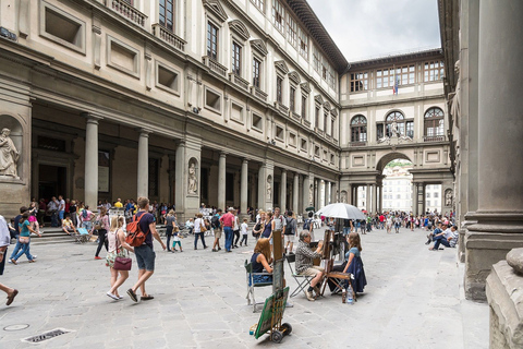 Florencia: Recorrido a pie, Galería de la Academia y Galería de los UffiziTour en italiano