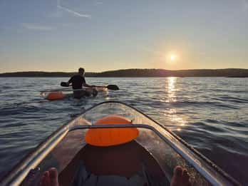 Medulin: Sunset & Night Glow: Transparent Kayak Tour
