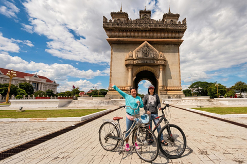 Vientiane: Guided City Bike Tour with Coffee & Lunch Vientiane| 4 Hours Guided City Bicycle Tour