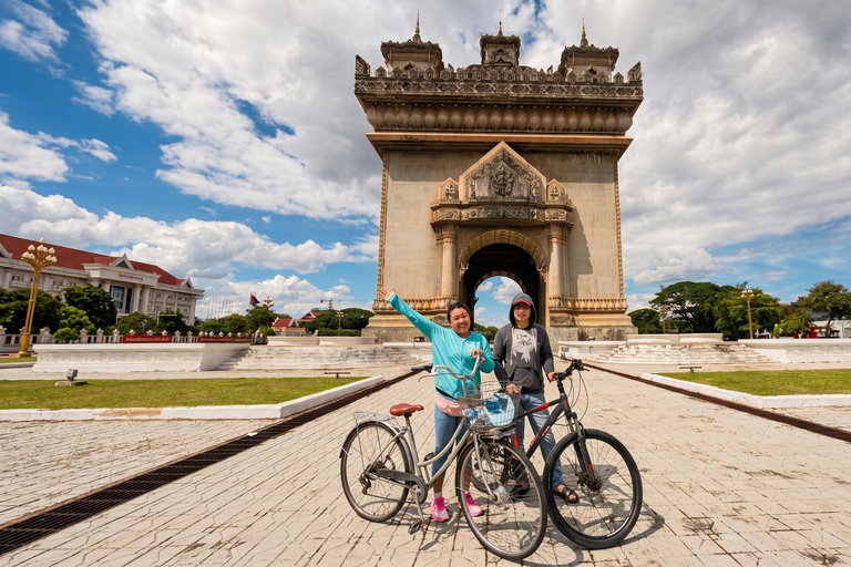 Vientiane: Guided City Bike Tour with Coffee & Lunch Vientiane| 4 Hours Guided City Bicycle Tour