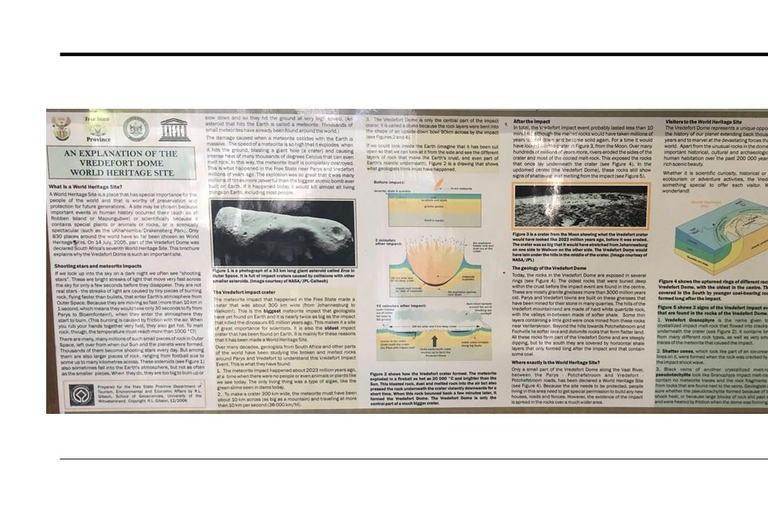 Johannesburg: Ganztägige Tour zum Weltkulturerbe Vredefort DomeJoburg: Vredefort Dome Welterbestätte Ganztagestour