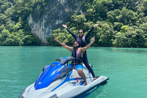 Langkawi Jet Ski Tour Dayang Bunting Video gratuito con droneOpzione moto d&#039;acqua a doppio pilota