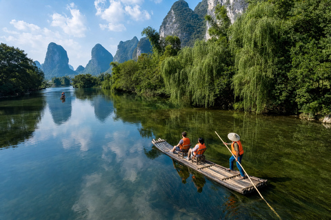 YangShuo: Yulong River Bamboo Raft Ticket with Route Options Jinlong Bridge to Jiuxian 60 Minutes | Up to 2 People