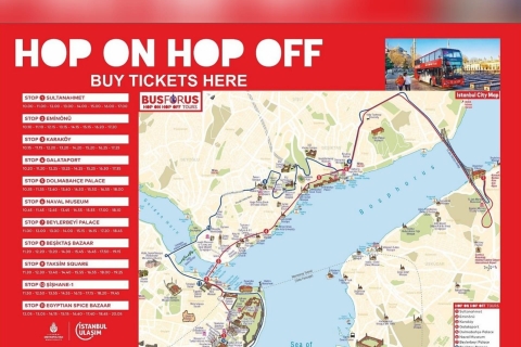 24-godzinny bilet autobusowy Hop On Hop Off w StambuleStambuł Bus Turístic