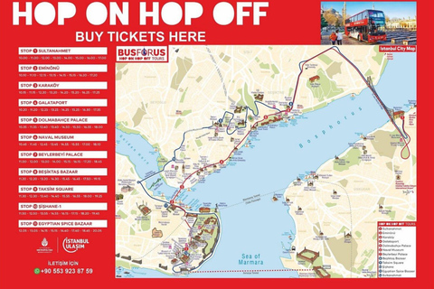 Billete de 24 horas para el Autobús Hop On Hop Off de EstambulEstambul Bus Turístico