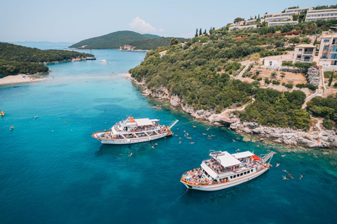 From Benitses/Lefkimmi: Blue Lagoon & Papanikolis Cruise Cruise with Transfer from Southern Corfu to Lefkimmi Port