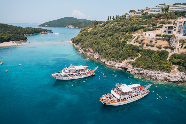 From Benitses/Lefkimmi: Blue Lagoon & Papanikolis Cruise Cruise with Transfer from Southern Corfu to Lefkimmi Port