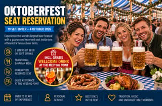 Oktoberfest München: Mittag-/Abendessen mit Sitzplatzreservierung im großen Bierzelt