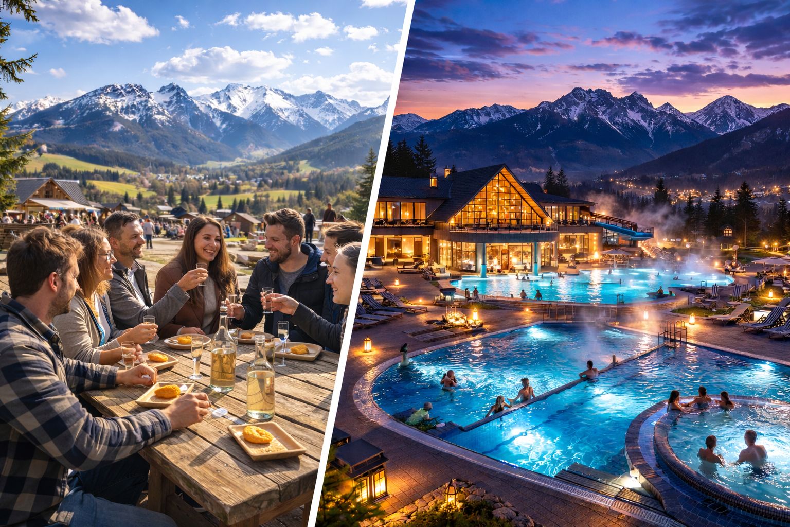 Von Krakau: Tagestour nach Zakopane, Seilbahn und Thermalquellen