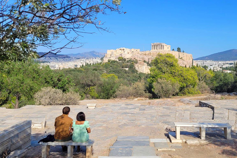 Athens Hills: Caccia al tesoro mitologica privata con tappe gastronomiche