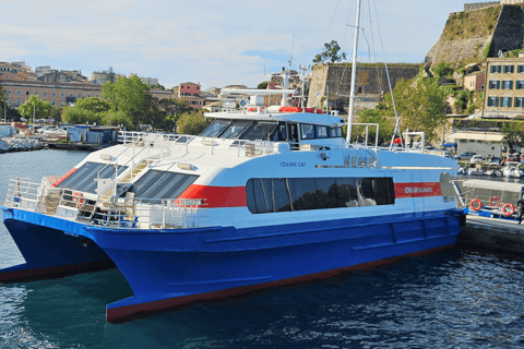 Corfu: Paxos and Antipaxos Cruise with Highspeed Catamaran From Benitses Port to Gaios Village (with transfer)