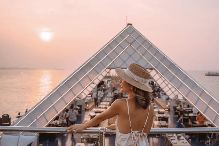 Ocean Sky Pattaya Sunset Dinner Cruise Experience Sunset Dinner Cruise Pattaya with Buffet, Show, and Sea View