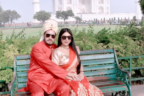 Van Delhi: Sunrise Taj Mahal privétour met Agra Fort