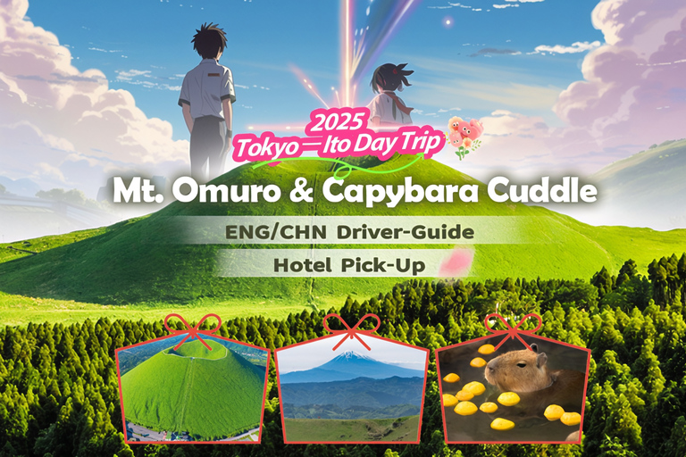 Tokio: Izu-schiereiland Trein Mt Omuro, Capibara-sightseeingtripGroepstour met 07:20 uur Meetup op het station van Tokio