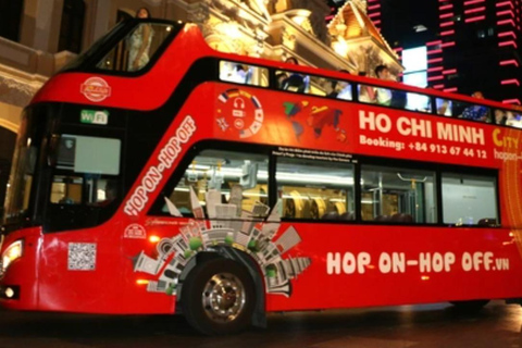 HCMC: Evening Night Lights Tour by Double-Decker Bus