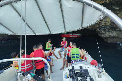 Rethymno: Speedboat Tour with Swim and Snorkel