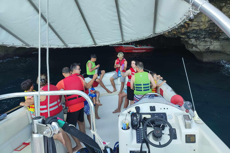 Rethymno: Speedboat Tour with Swim and Snorkel