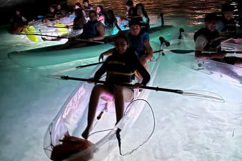 San Juan : experience guidee en kayak transparent avec eclairage LED