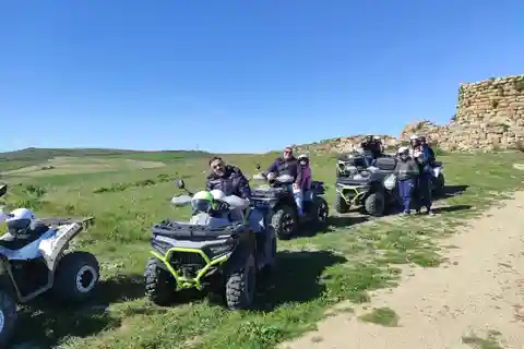 Quad near Cagliari. Nuraghi Trexenta