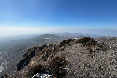 Randonnée au Hallasan sur l'île de Jeju, la plus haute montagne de Corée du SudJeju Hallasan ; randonnée pédestre des fleurs de neige avec déjeuner