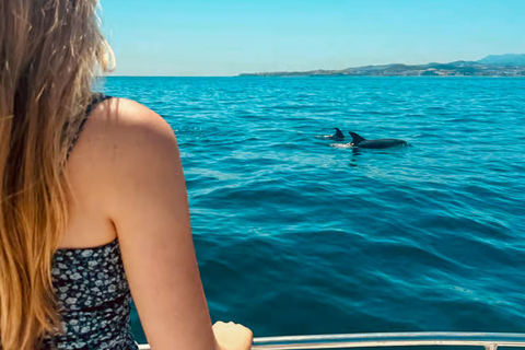 Benalmádena Catamaran Sightseeing Tour: Tapas Food Tasting, Drinks, Swimming & Dolphins Benalmádena Catamaran Tour: Tapas Tasting, Drinks, Swimming, and Dolphins