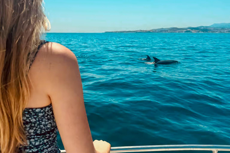 Benalmádena Catamaran Sightseeing Tour: Tapas Food Tasting, Drinks, Swimming & Dolphins Benalmádena Catamaran Tour: Tapas Tasting, Drinks, Swimming, and Dolphins