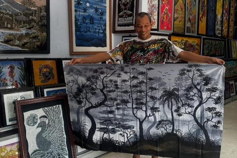 Cykla till Plaosan-templet, lokal industri och batikkonsttur