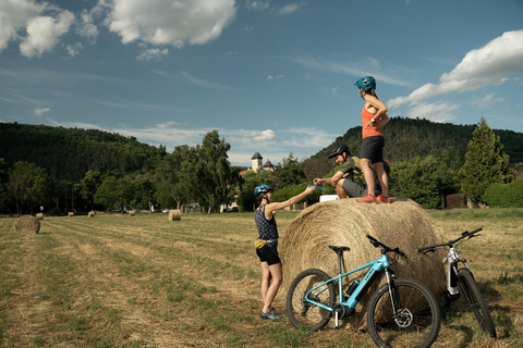 E-Bike Full-Day Trip From Prague:The Mighty Karlstejn Castle Self guided option with a pickup-up service, without lunch