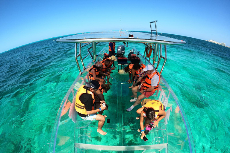Isla Mujeres: Excursion Crystal Boat Tour at the Caribbean Isla Mujeres: Transparent Boat Tour