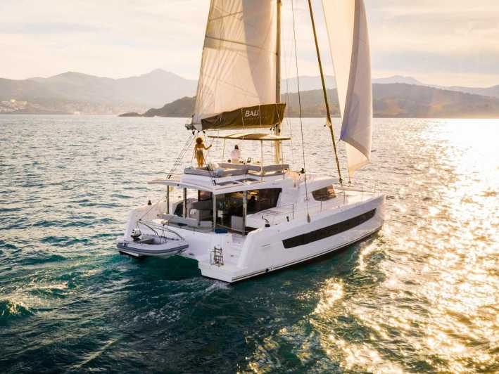 Hersonissos: Sunset Catamaran Trip with Finger Food & Drinks