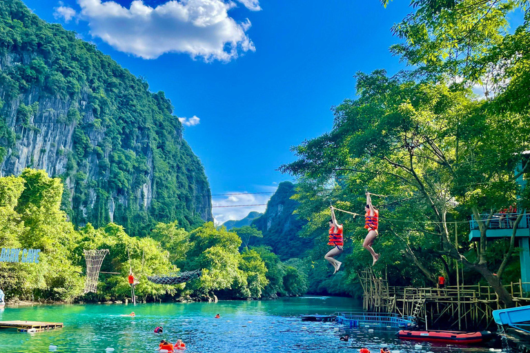 Phong Nha: Zipline Dark Cave & Paradise Cave Exploration Option 4: Full Adventure Experience - Drop-off in Hue