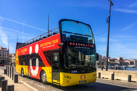 Marseille: Panoramic Tour of by Hop-On Hop-Off Colorbus Colorbus Red Line